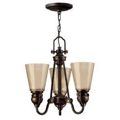 Vancamp 3-Light Shaded Chandelier