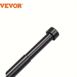 Vevor 1 Inch Double Curtain Rods 74 To 144 Inches (6-12ft), Rods For Windows 69 To 140 Inches, Telescoping Dual Curtain Rod With Round Finials, Black