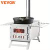 Vevor Wood , 80 , Steel Camping , Portable Wood Pipes & Gloves, 700in³ Hot For Cooking And Heating 8 Pipes