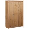 Vidaxl - 3-Door Wardrobe 118x50x171.5 cm Pine Panama Range