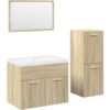 Vidaxl - 4 Piece Bathroom Furniture Set Sonoma Oak Engineered Wood