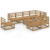 Vidaxl - 9 Piece Garden Lounge Set Honey Brown Solid Pinewood