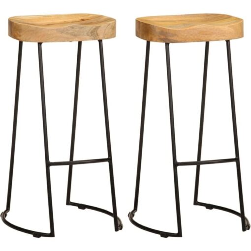 Vidaxl - Bar Stools 2 pcs Solid Mango Wood