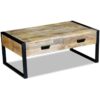 Vidaxl - Coffee Table with 2 Drawers Solid Mango Wood 100x60x40 cm