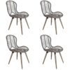 Vidaxl - Dining Chairs 4 pcs Brown Natural Rattan