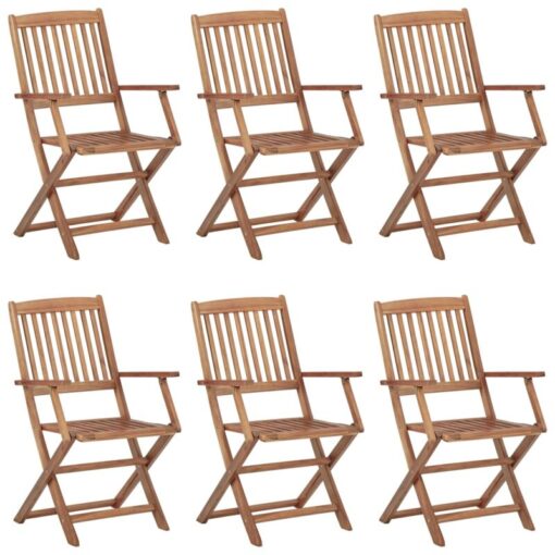 Vidaxl - Folding Outdoor Chairs 6 pcs Solid Acacia Wood