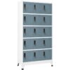 Vidaxl - Locker Cabinet Light Grey and Dark Grey 90x40x180 cm Steel