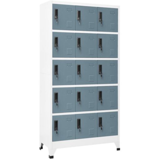 Vidaxl - Locker Cabinet Light Grey and Dark Grey 90x40x180 cm Steel