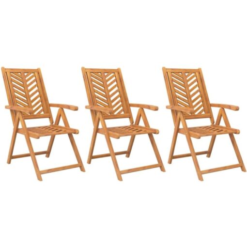 Vidaxl - Reclining Garden Chairs 3 pcs Solid Wood Acacia