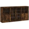 Vidaxl - Sideboard with led Lights Smoked Oak 202x37x100 cm