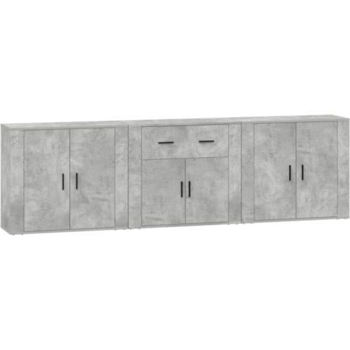 Vidaxl - Sideboards 3 pcs Concrete Grey Engineered Wood