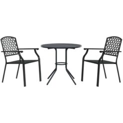 Vidaxl - Stackable Garden Chair Set 3 pcs Anthracite Powder-coated Steel