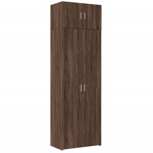 Vidaxl - Storage Cabinet Brown Oak 70x42.5x225 cm Engineered Wood