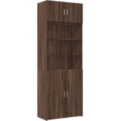 Vidaxl - Storage Cabinet Brown Oak 80x42.5x225 cm Engineered Wood