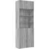 Vidaxl - Storage Cabinet Grey Sonoma 80x42.5x225 cm Engineered Wood