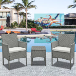 Wagram Rattan Wicker Seating Group with Cushions