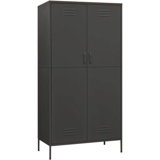 Wardrobe Anthracite 90x50x180 cm Steel Vidaxl