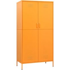 Wardrobe Mustard Yellow 90x50x180 cm Steel Vidaxl