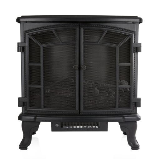 Warmlite Rochester Portable Electric Double Door Fireplace with Realistic LED Flame Effect, 2000W