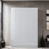 Warren 3 Door Wardrobe - Gloss White Front: Soft-Close Hinged Doors and Handleless Push-to-Open Feature