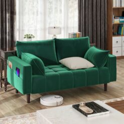 Wehom Multifunctional Velvet Loveseat Sofa With