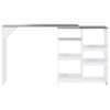 White Bar Table With Moveable Shelf - For Home Or Commercial Use