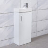 White Floor Standing Cloakroom Vanity Basin Unit Bathroom Furniture 400mm