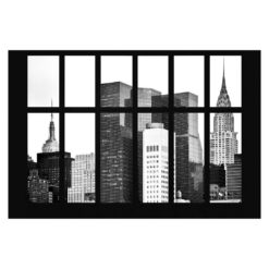 Window on Manhattan Skyscraper 3.2m x 4.8m Textured Matt Peel & Stick Wall Mural