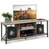 Wlive Tv Stand Up To 65 Inch Tv, 55" Entertainment Center, Industrial With Open Storage Shelf For Living Room And Bedroom, Gerige