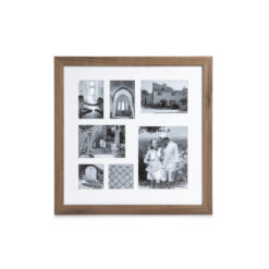 Wood Collage Frame in White