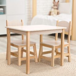 Wood Kids Table And Chairs Set, , , , , To