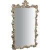 Wooden Hanging Wall Mirror with silver leaf finishing W59XD6XH98 cm made in italy