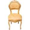 Wooden kitchen chair Dining chair 92x45x45 cm Louis XVI upholstered chair Baroque armchair French style gold armchair