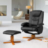 Worthen Manual Swivel Recliner with Footstool