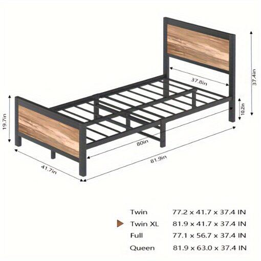 Xl Size Bed Frame Wooden And Footboard, Metal Bed Frame 9 Leg And 10.2inch Bed For , Needed, Free,