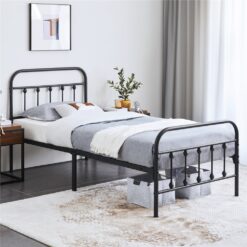 Yaheetech Metal Bed Frame Headboard And Footboard, Metal Bed Storage