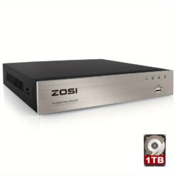 Zosi 8ch H.265+ 5mp Lite Dvr Recorder 1tb Hdd For Cctv Camera Security System