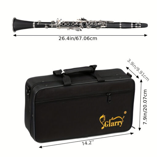 [do Not ] 17 Keys Flat B Black Clarinet With 2 Mouthpieces Connector For Beginner Student