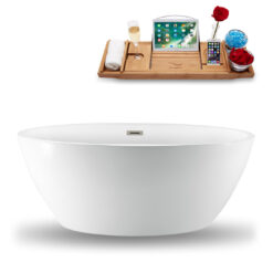 1498.6 mm x 718.8 mm Roll Top Bathtub