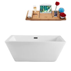 1529 mm x 701 mm Freestanding Roll Top Bathtub