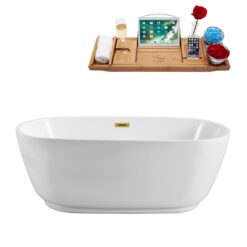 1800.9 mm x 800.1 mm Freestanding Roll Top Bathtub