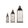 3 Piece Wood Wall Lantern Set