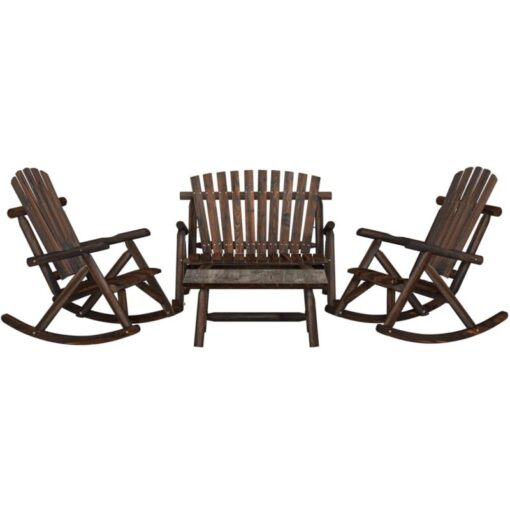 4 Piece Garden Lounge Set Solid Wood Spruce vidaXL