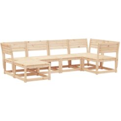 6 Piece Garden Sofa Set Solid Wood Pine Vidaxl