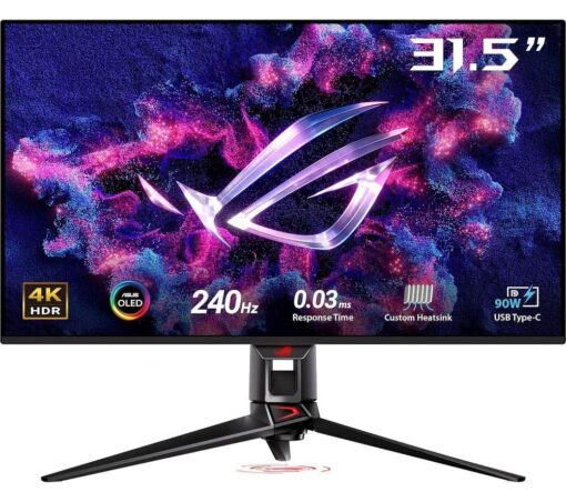 ASUS ROG Swift PG32UCDM 4K Ultra HD 31.5" QD-OLED Gaming Monitor - Black, Black