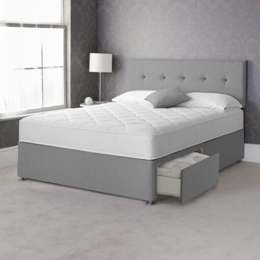 Argos Home Dalham Grey Memory 2 Drawer Divan - Double