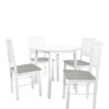 Argos Home Kendal Solid Wood Table & 4 White Chairs