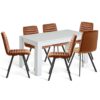 Argos Home Miami Extending Table & 6 Copper Chairs