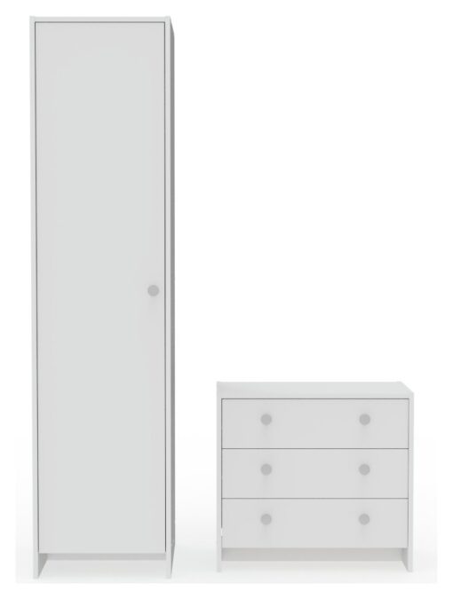 Argos Home Seville 2 Piece 1 Door Wardrobe Set - White