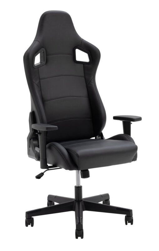 Argos Home Veda Faux Leather Office Gaming Chair - Black